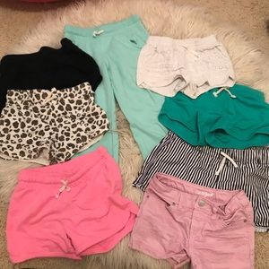 BUNDLE of Girls shorts and one pair of sweats
